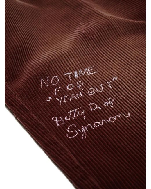 PALY Brown Corduroy Texture Trousers