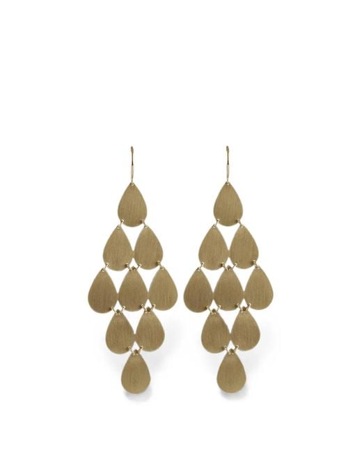 Irene Neuwirth Metallic Nine-Drop Chandelier Earrings