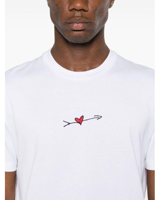 T-shirt Cupid à logo appliqué Neil Barrett pour homme en coloris White