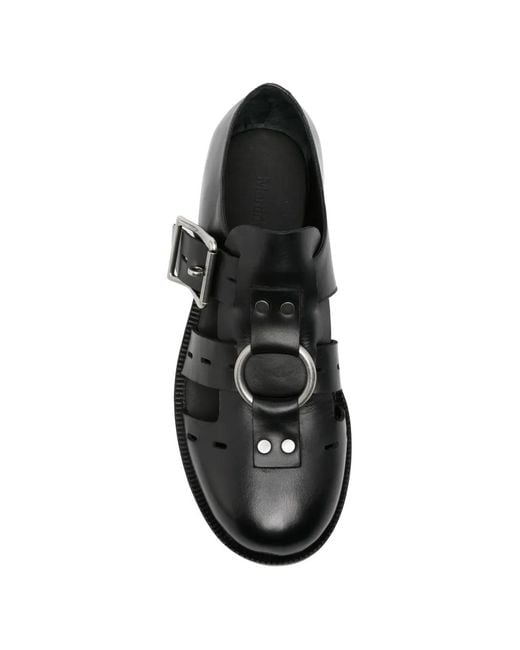 Martine Rose Black Bondage Belt Sandals for men