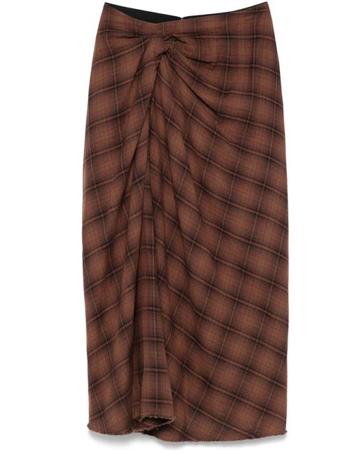 Isabel Marant Brown Nicole Midi Skirt