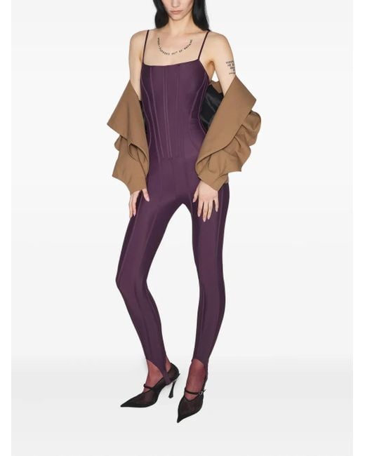 Combinaison À Détail De Corset Mugler en coloris Purple
