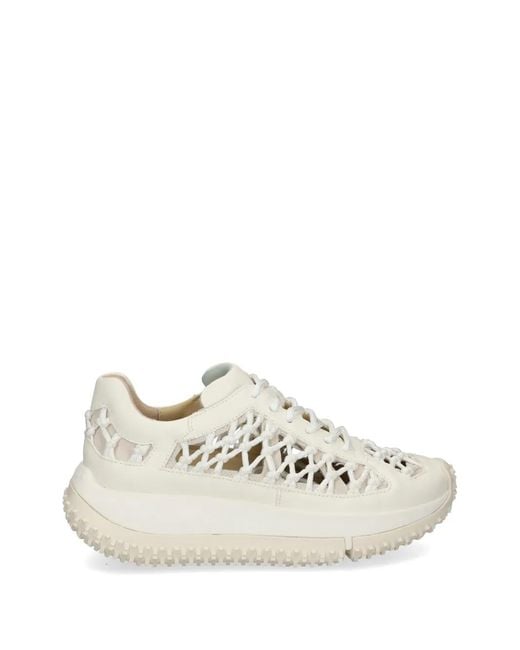 4Ccccees White Kapok Link Lattice-Detail Sneakers