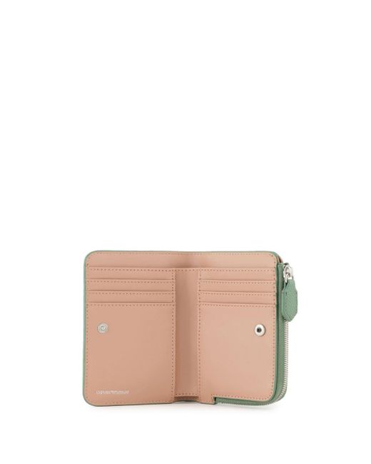Emporio Armani Green Faux-leather Bi-fold Wallet