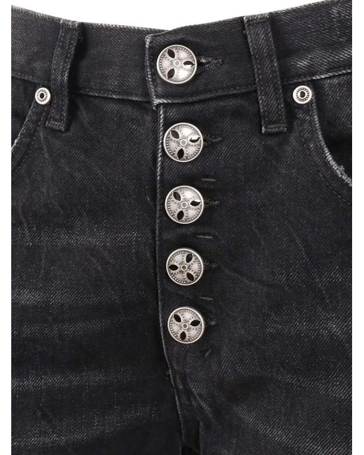 Dondup Blue Button-Fly Jeans
