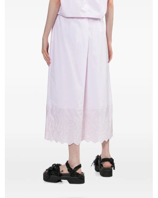 Simone Rocha Cropped Broek in het Purple