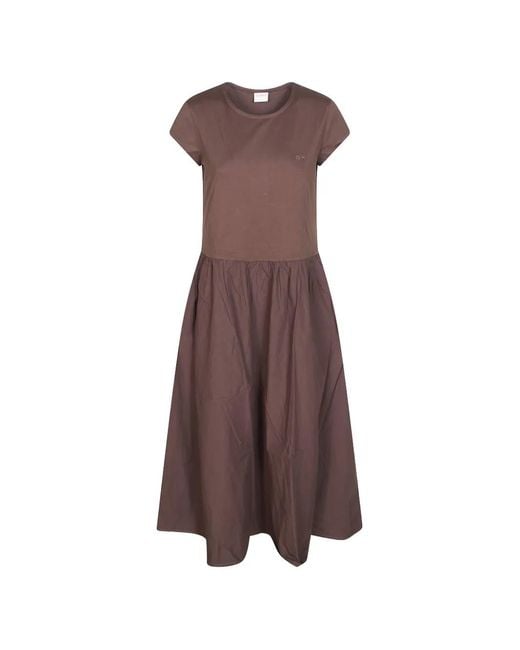 Sun 68 Brown Embroidered Maxi Dress