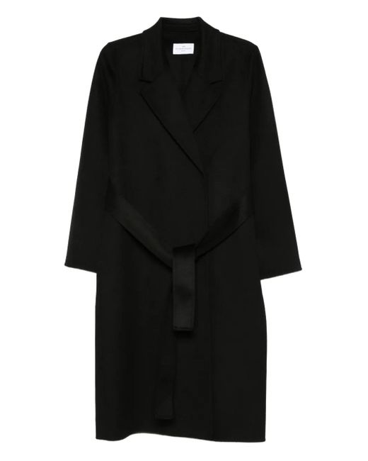 The Dynamis Studio Black Belted Notched Coat