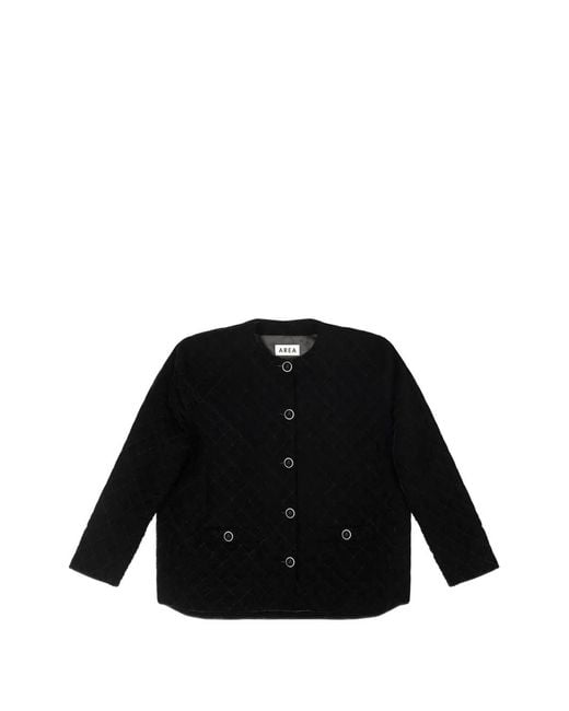 Area Black Quilted Velvet Jacket