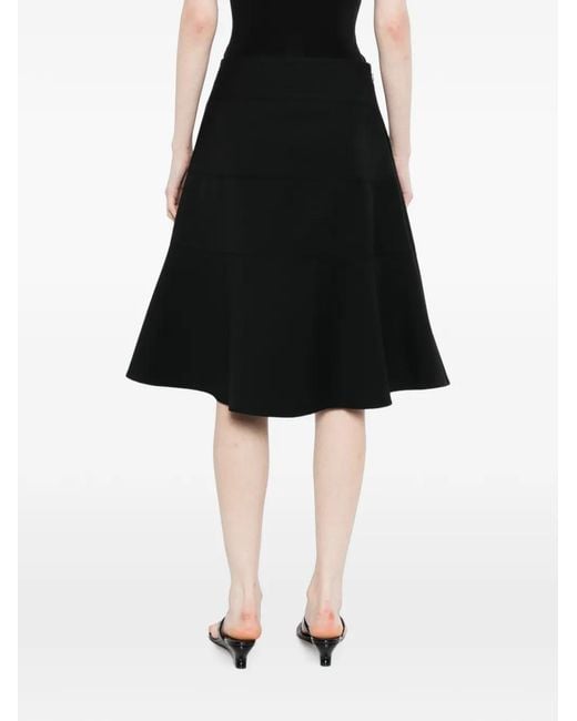 JNBY Black Fishtail A-Line Skirt