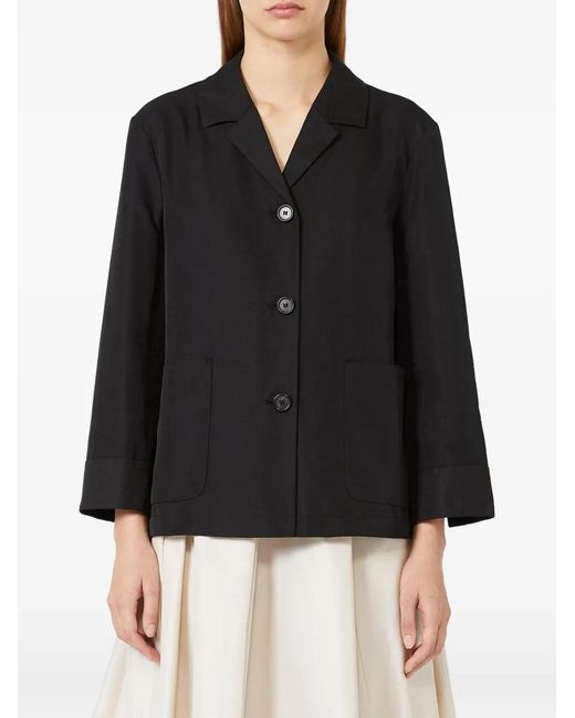 Max Mara Black Button Front Jacket