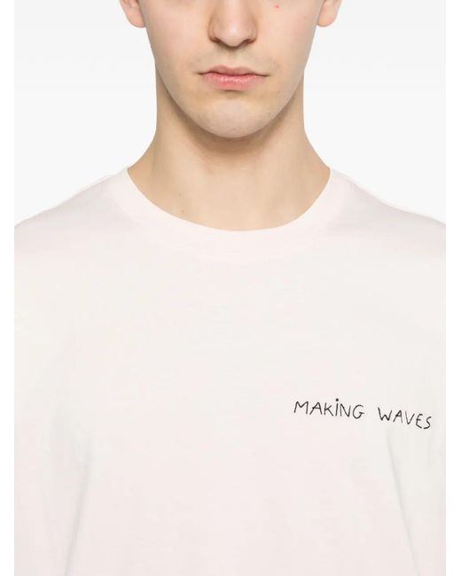 Maison Labiche Pink Popincourt Embroidered T-Shirt for men