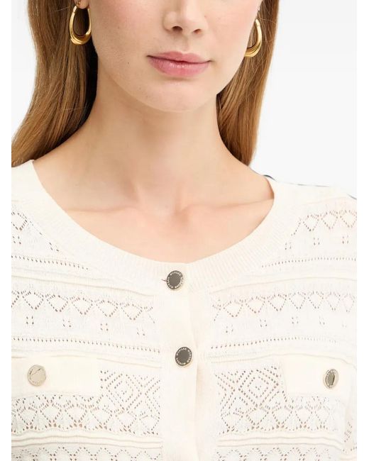 Morgan White Button-Up Cardigan