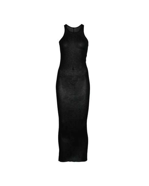 Rick Owens Racerback Midi Dress in Black | Lyst Rick Owens Racerback Midi Dress in Black | Lyst