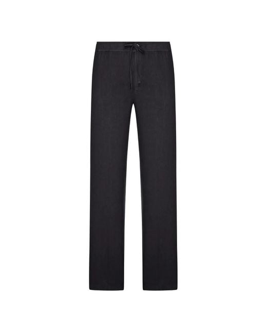 120% Lino Blue Drawstring Linen Trousers for men