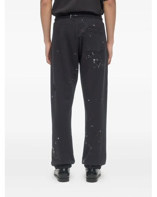 DOMREBEL Blue Paint-Splatter Sweatpants for men