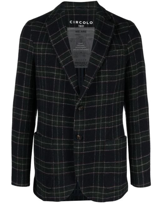 Circolo 1901 Black Virgin Wool-Blend Blazer for men