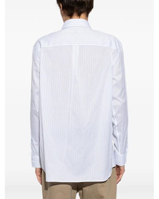 Paul Smith White Striped Cotton Shirt for men