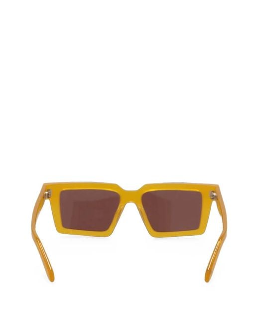 Off-White c/o Virgil Abloh Yellow Rectangle-Frame Sunglasses
