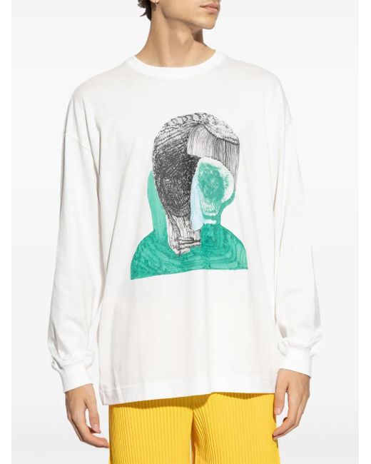 Homme Plissé Issey Miyake Blue Cotton T-Shirt for men