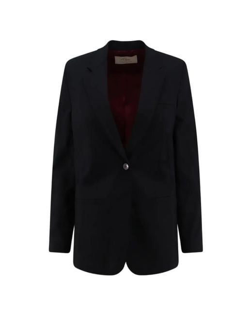 Alysi Black Single-Breasted Blazer