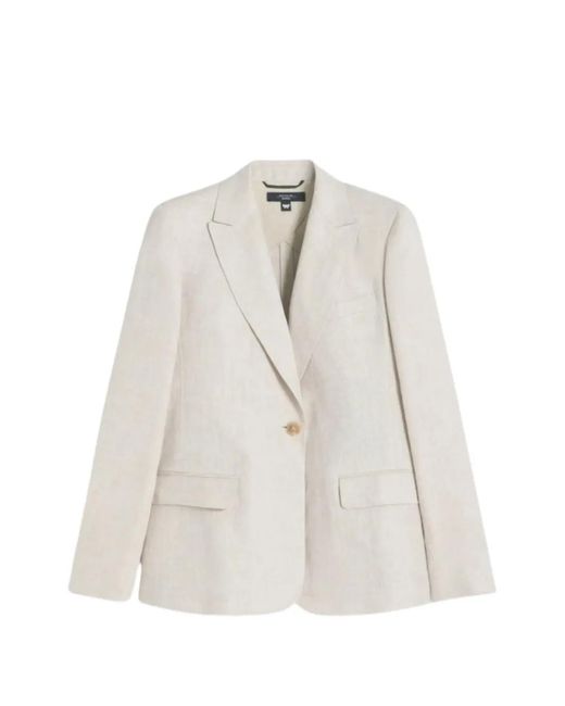Weekend by Maxmara White Buttoned Blazer