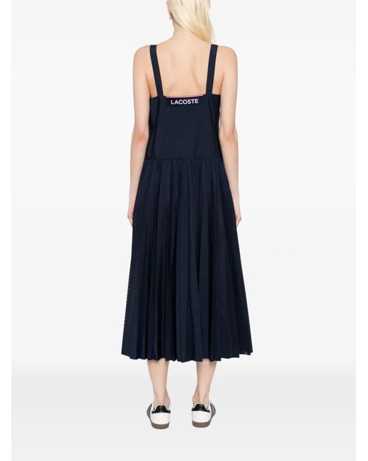 Lacoste Blue Pleated Dress