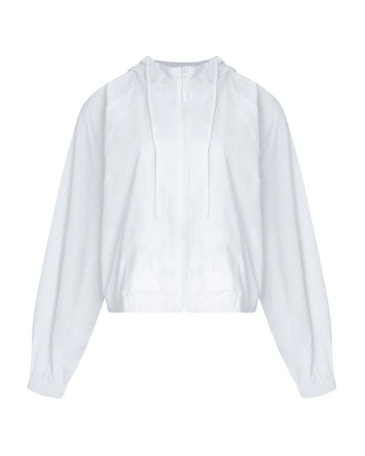 Osklen White Perforated Hooded Jacket