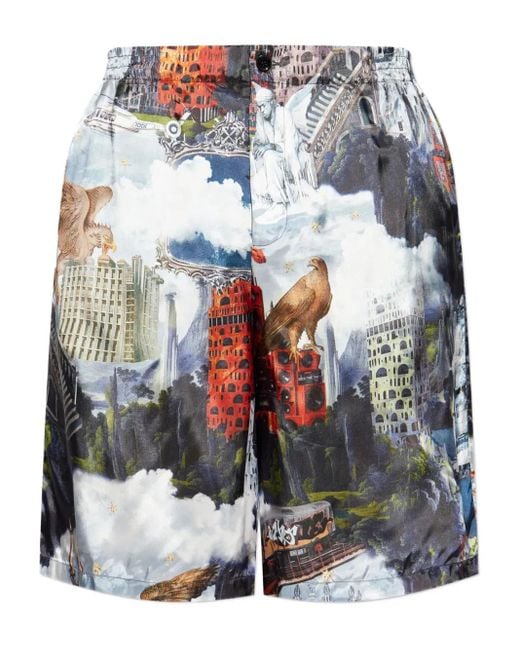 Off-White c/o Virgil Abloh Shorts mit Kordelzug in Gray für Herren