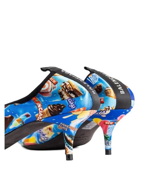 Balenciaga Blue Avenue Scrunchie Sweet Treat Heeled Pumps