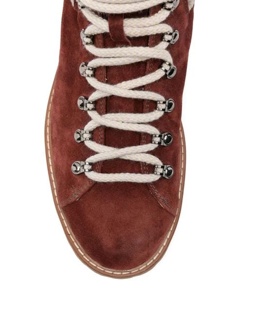 Eleventy Brown Suede Panelled Boots for men