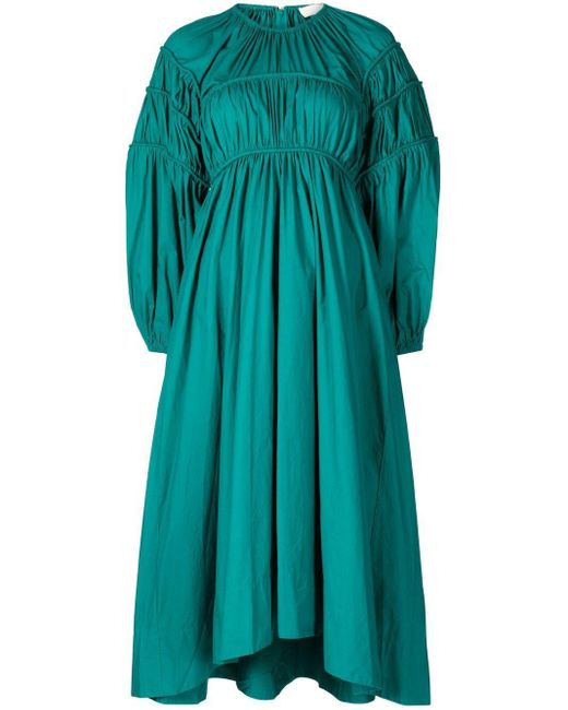 Ulla Johnson Viviana Smocked Dress in Green | Lyst