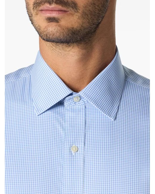 Brooks Brothers Blue Gingham-Pocket Shirt for men