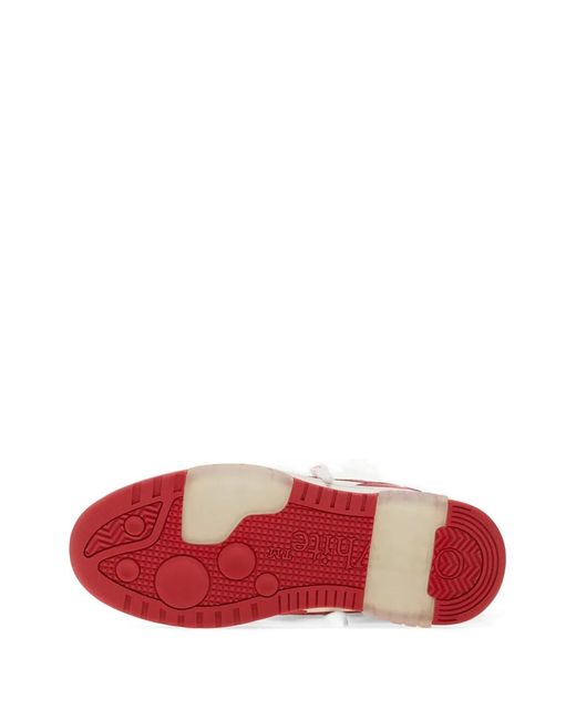 Off-White c/o Virgil Abloh Red Out Of Office Leather Sneakers