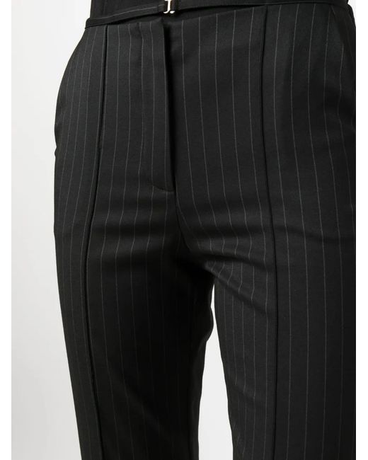 Patrizia Pepe Gray Pinstriped Trousers