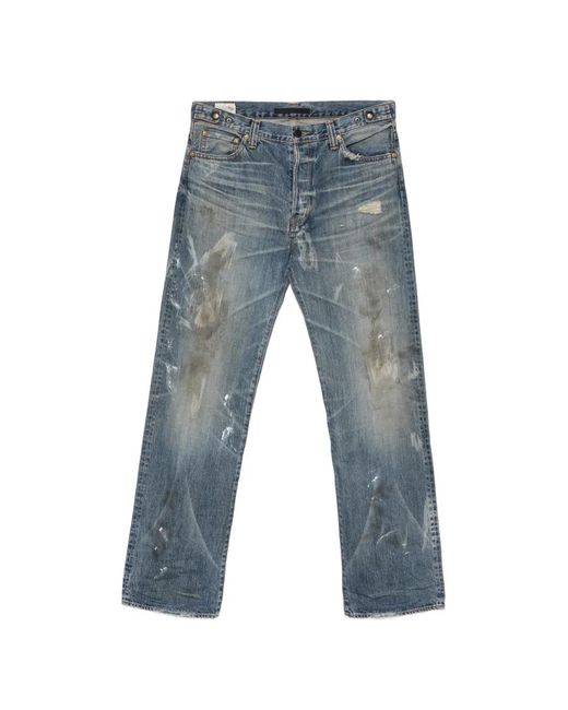 Mastercraft Union Blue Jean À Effet Taches De Peinture for men