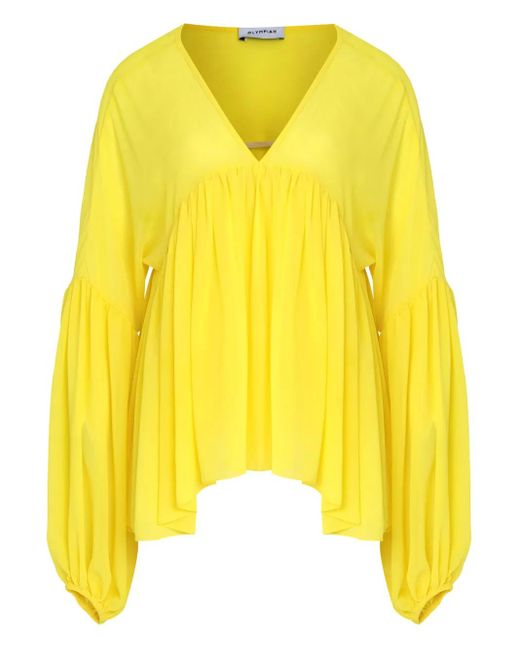 Olympiah Yellow Brisa Pleated Blouse