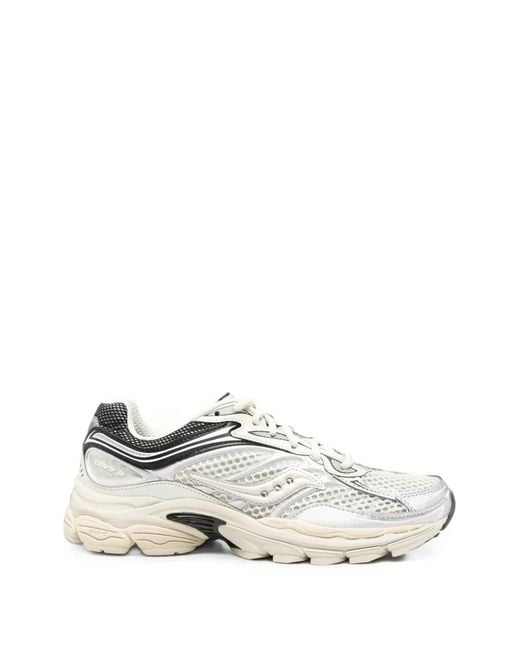 Saucony White Omni 9 Panelled Sneakers