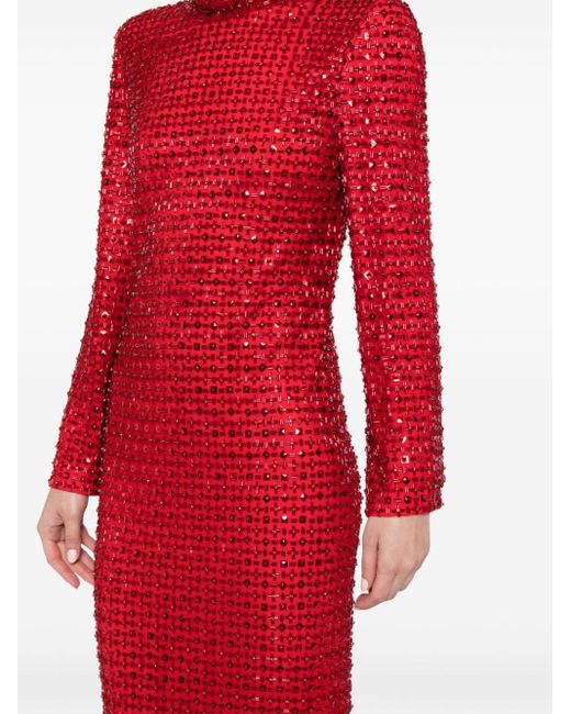 Jenny Packham Red Star Gazer Crystal-Embellished Gown