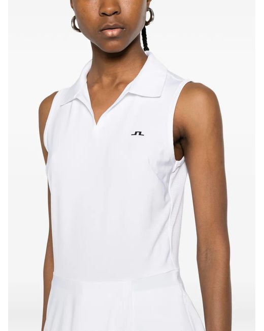J.Lindeberg White Polo-Collar Maxi Dress