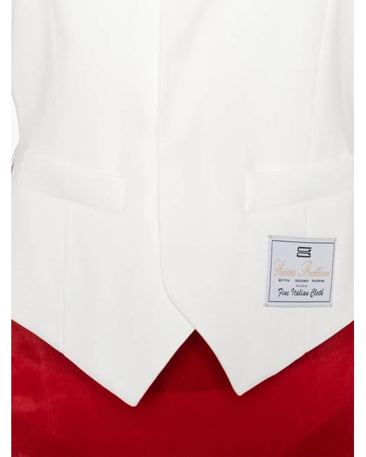 Veston À Patch Logo Victoria Beckham en coloris White