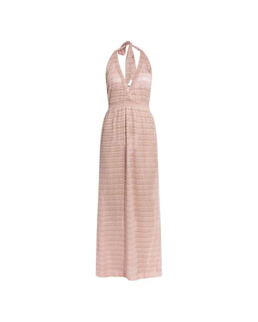 Melissa Odabash Pink Mariah Halterneck Beach Dress