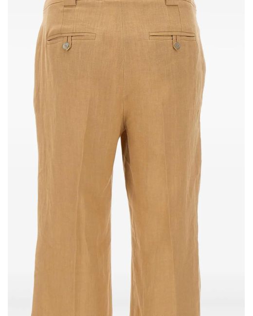 Marella Natural Falco Straight-Leg Trousers