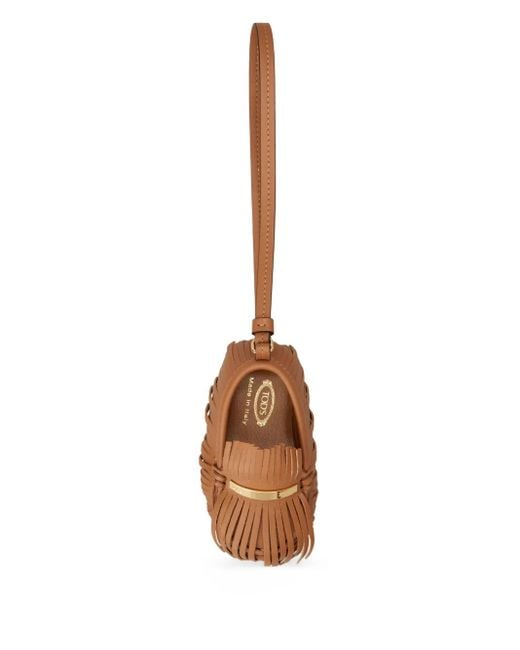 Tod's White Leather Bag Charm