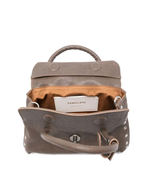 Zanellato Metallic Dotta Stud-Embellished Tote Bag