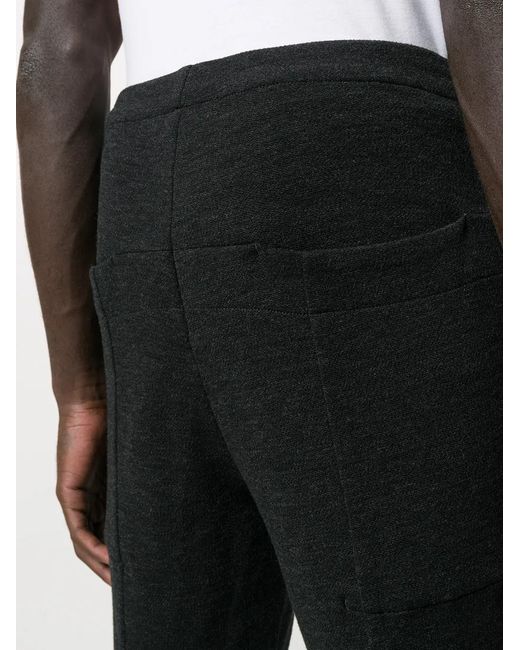 Forme D'expression Black Engineered Pullon Pants for men
