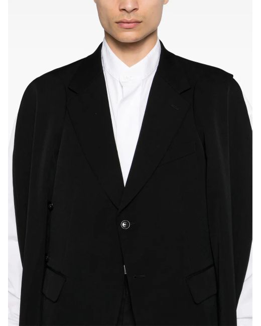 Comme des Garçons Black Cut-Out Single-Breasted Blazer for men