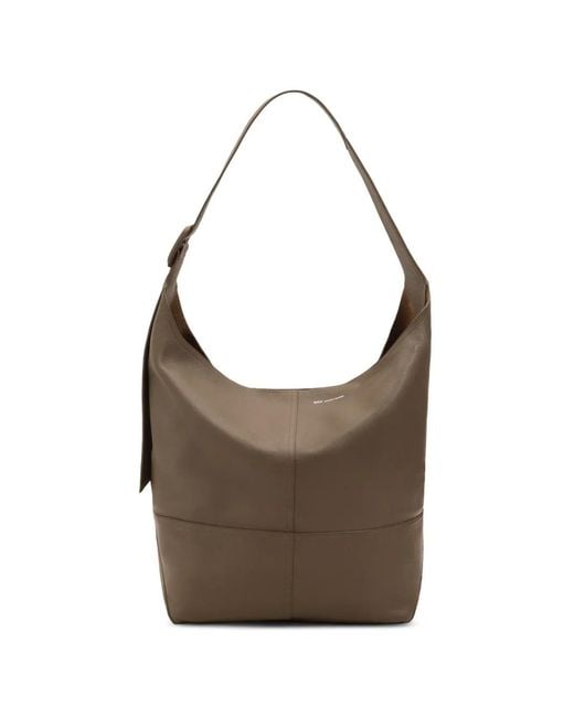 AMI Brown Taurillon Leather Etienne Crossbody Bag