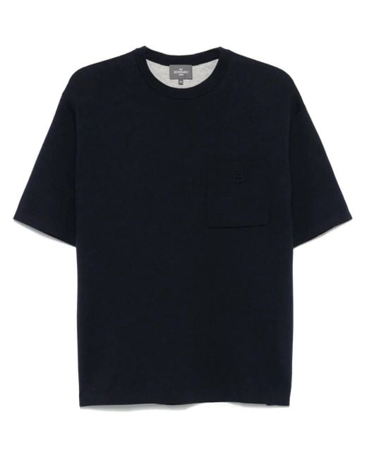 メンズ Eric Bompard ダブルフェイス Tシャツ Black
