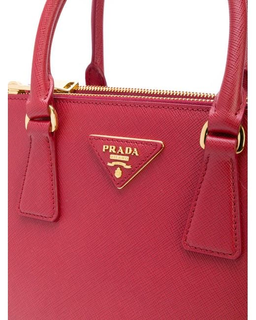 Prada Borsa A Mano Saffiano Lux Rosso in Red Lyst